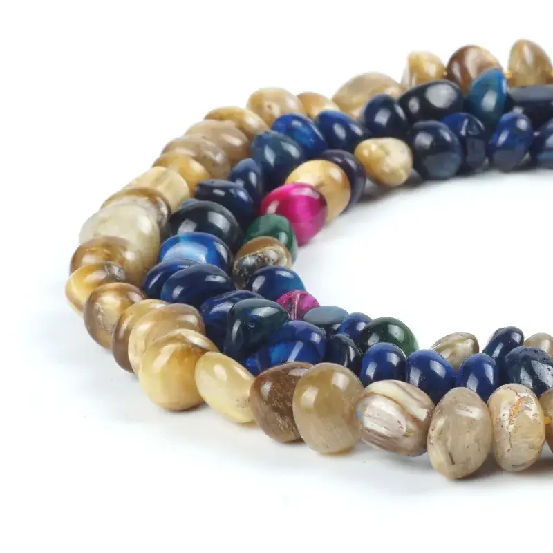 Natural Colored Tiger Amorphous Loose Beads - Image 5