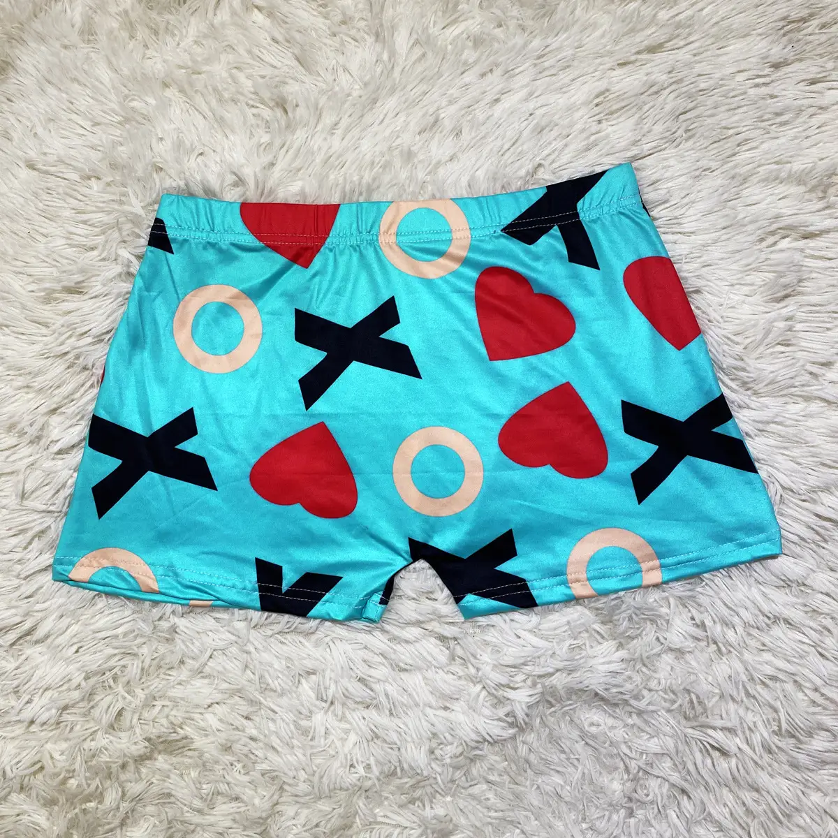 Women's Blue Printed Tight Shorts Pure Water Design - Image 12