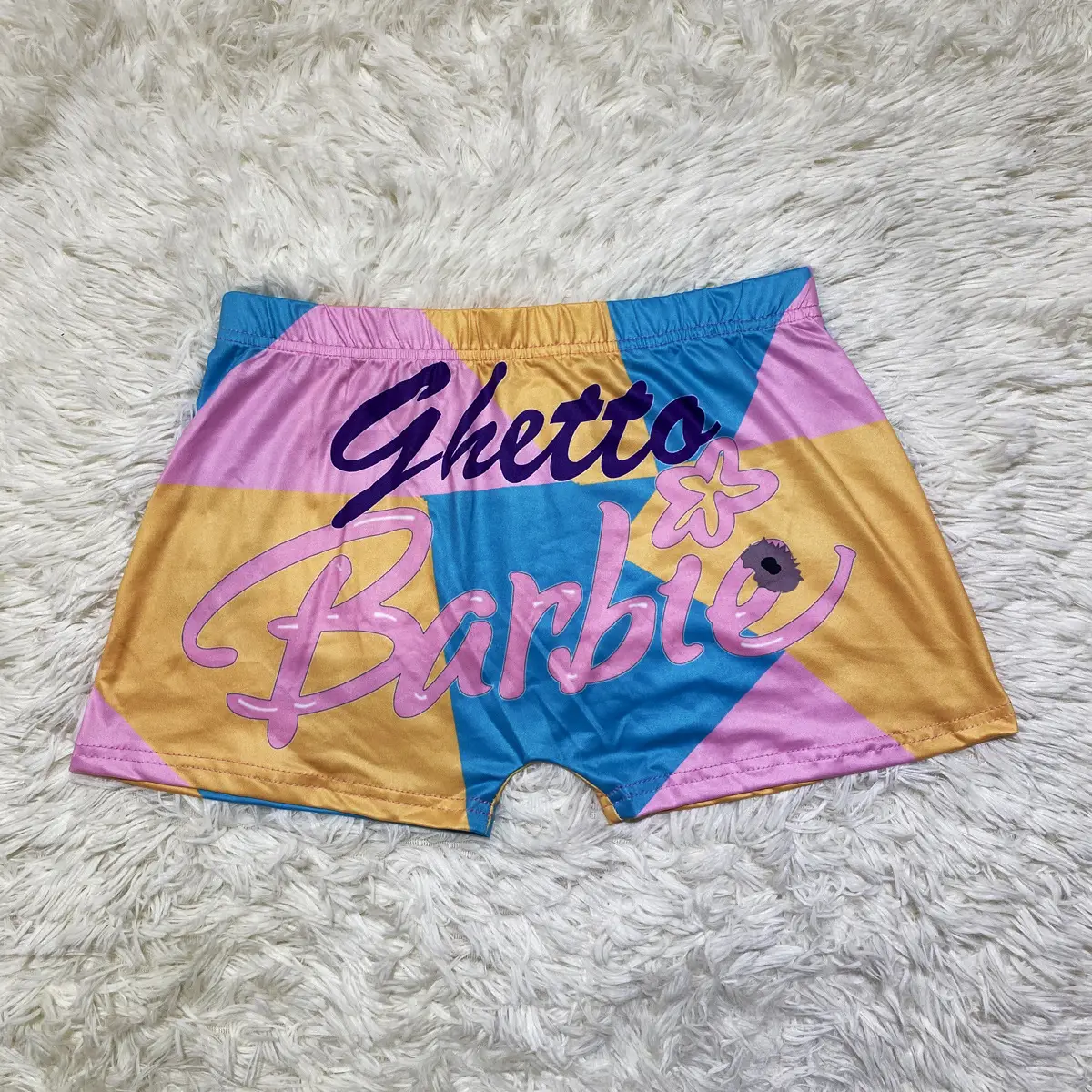 Women's Blue Printed Tight Shorts Pure Water Design - Image 5