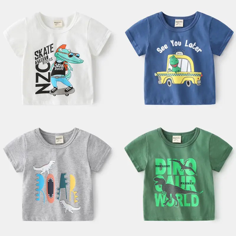 Children's Cartoon Printed T-Shirts 2024 Summer Boys - Image 5