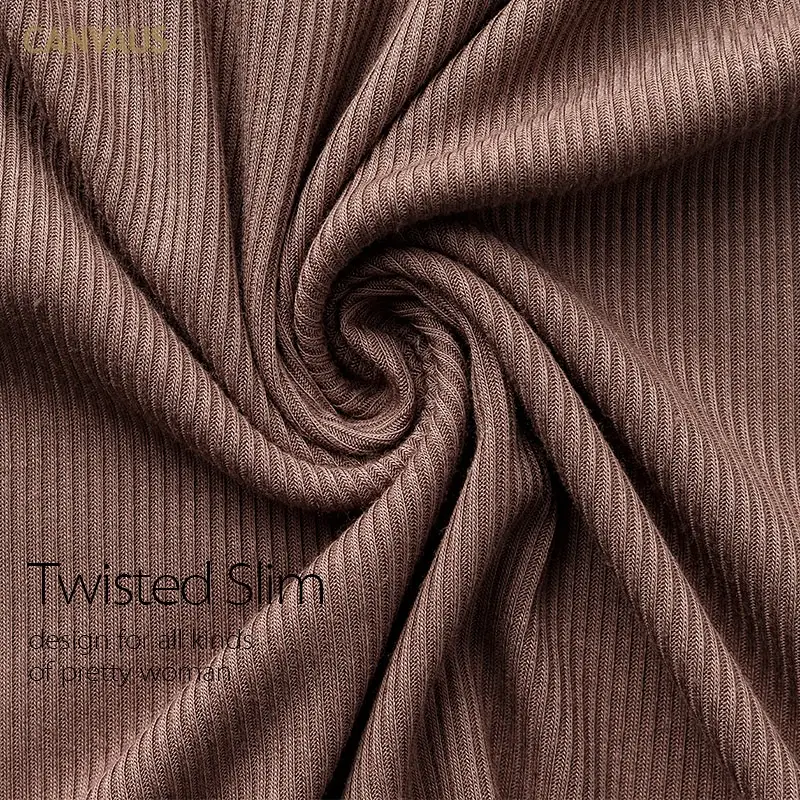 Women's New Round Neck Slim Fit T-Shirt Brown