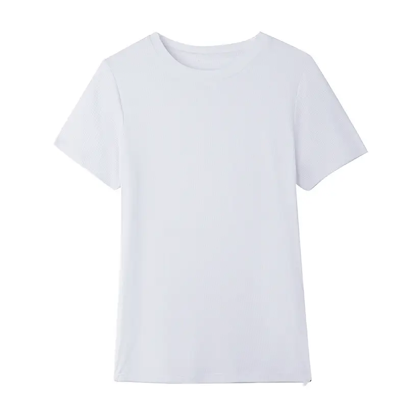 Women's New Round Neck Slim Fit T-Shirt Brown