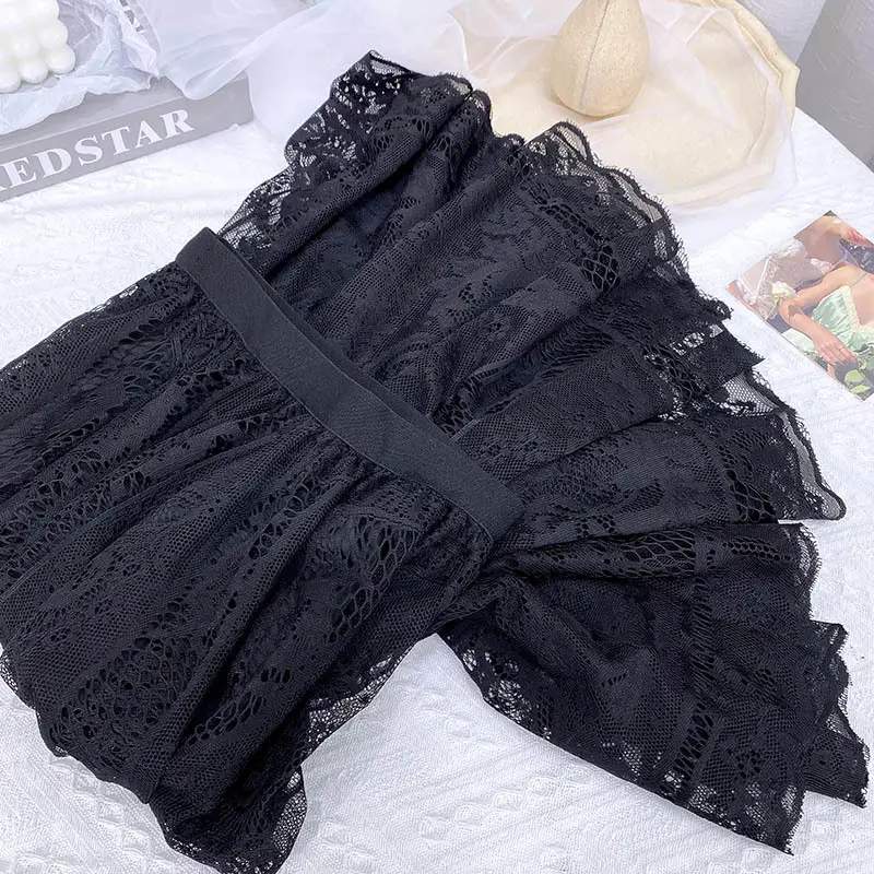 French Lace Midi Skirt Women White 2021 Spring - Image 2