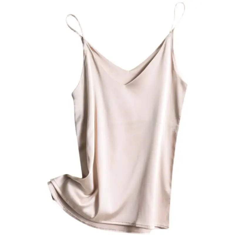 Women's V Neck Satin Camisole Large Size - Image 37