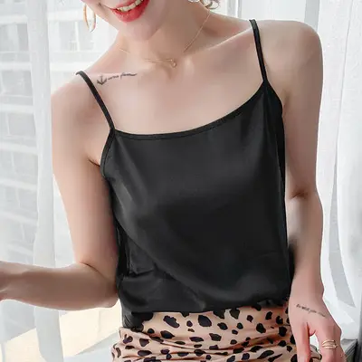 Women's V Neck Satin Camisole Large Size - Image 29