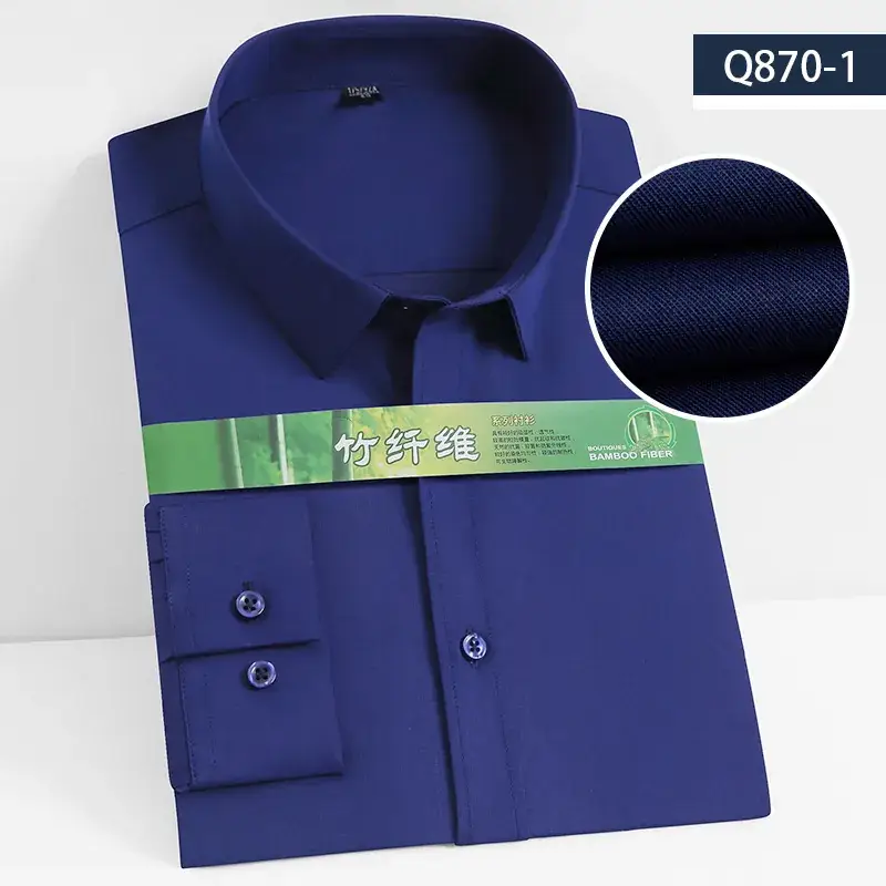 Men's Lavender Bamboo Fiber Long Sleeve Shirt A350-2