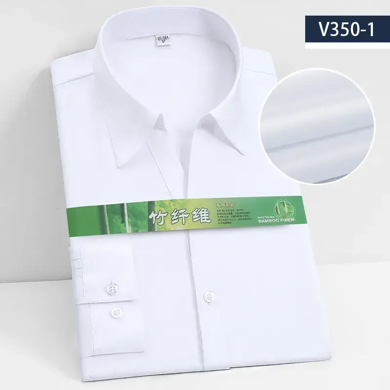 Men's Lavender Bamboo Fiber Long Sleeve Shirt A350-2 - Image 22