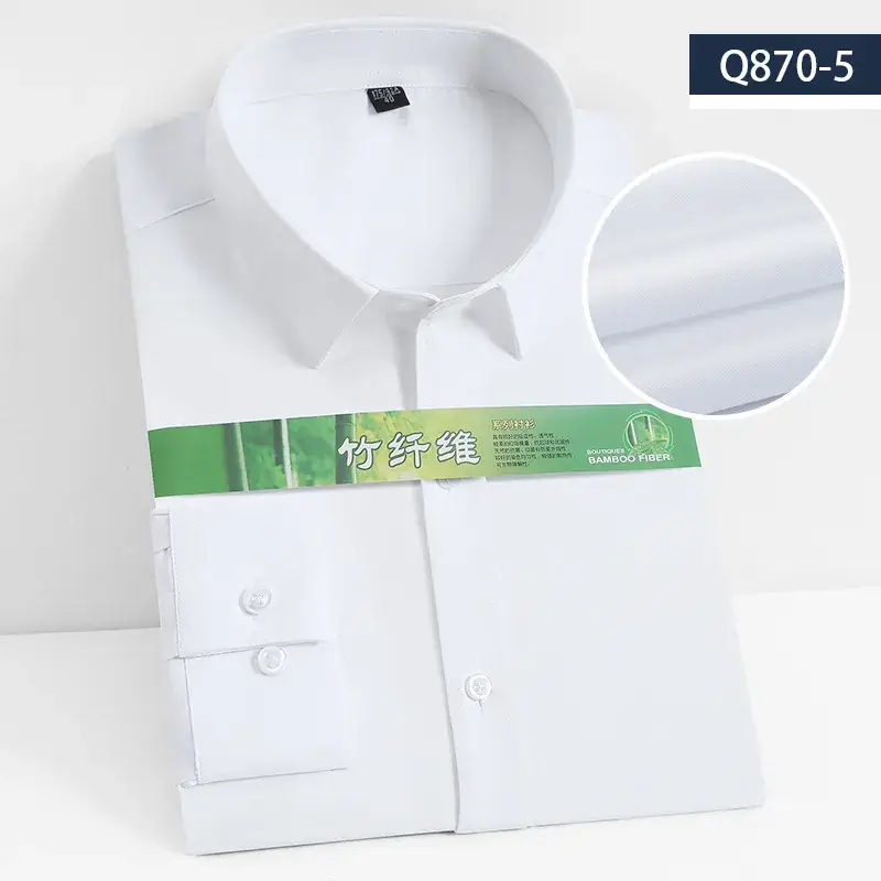 Men's Lavender Bamboo Fiber Long Sleeve Shirt A350-2 - Image 4