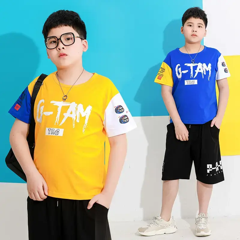 Big Boys Cotton T-Shirt 2021 Summer Loose Fit - Image 3