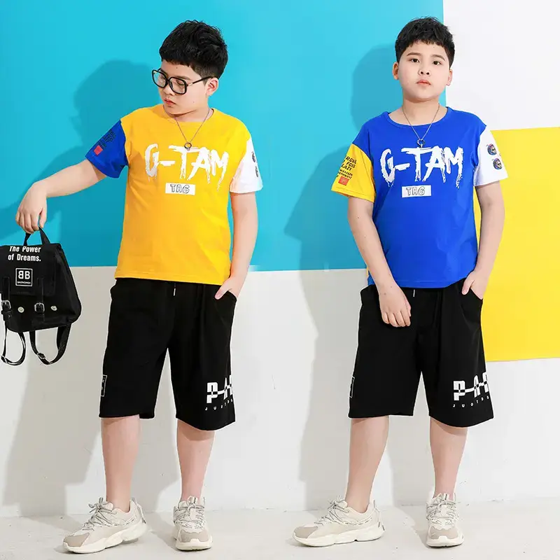 Big Boys Cotton T-Shirt 2021 Summer Loose Fit - Image 4