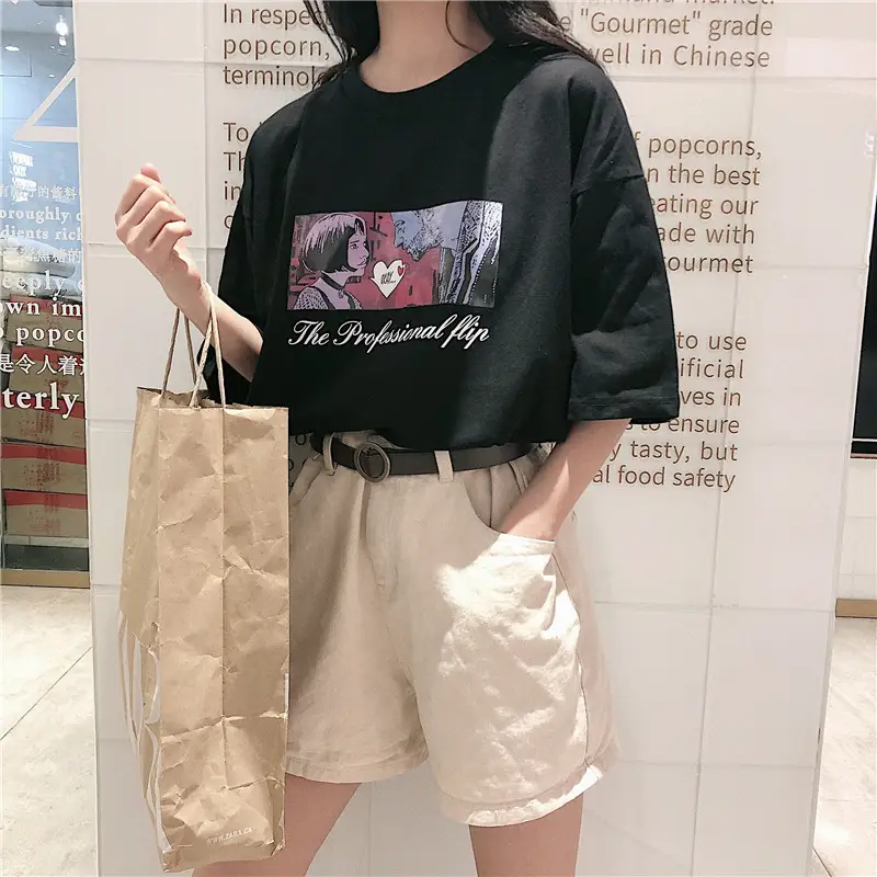 Women Loose Fit White T-Shirt 2025 Summer Harajuku Style — feature 10