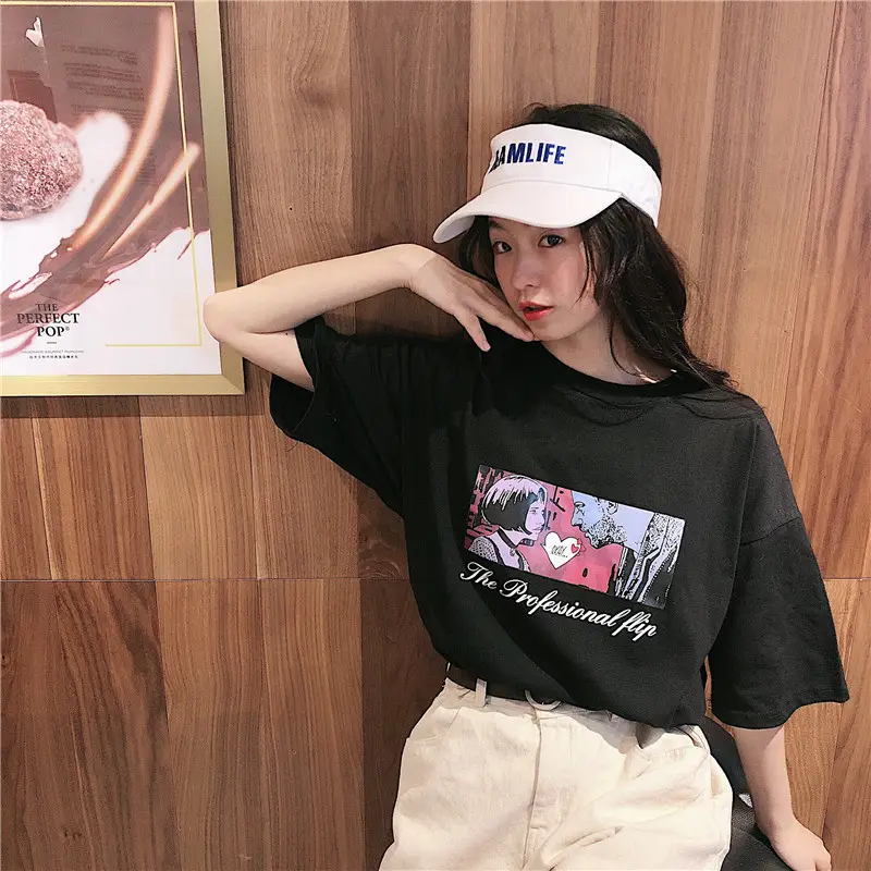 Women Loose Fit White T-Shirt 2025 Summer Harajuku Style — feature 11