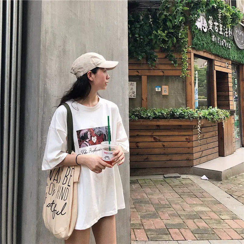 Women Loose Fit White T-Shirt 2025 Summer Harajuku Style — feature 15