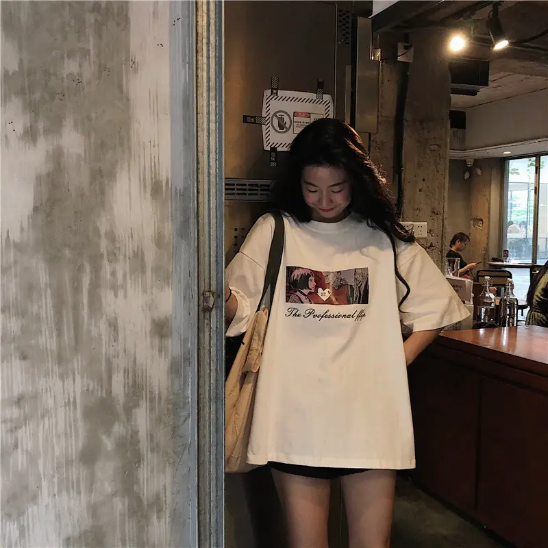 Women Loose Fit White T-Shirt 2025 Summer Harajuku Style — feature 16