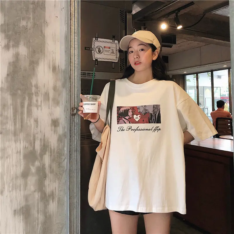 Women Loose Fit White T-Shirt 2025 Summer Harajuku Style — feature 18