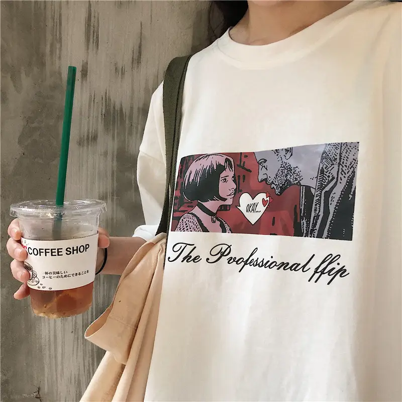 Women Loose Fit White T-Shirt 2025 Summer Harajuku Style — feature 42