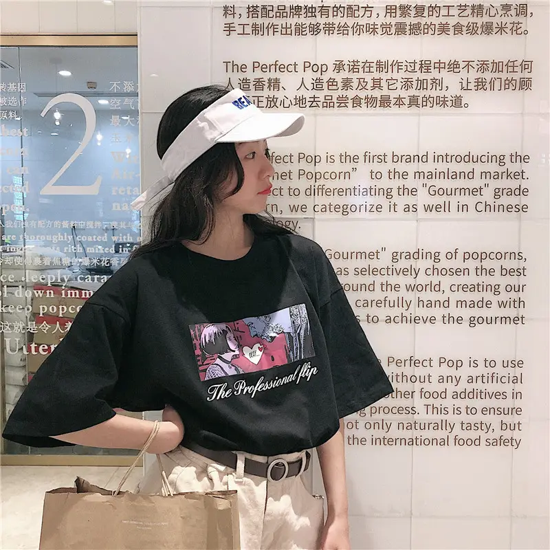 Women Loose Fit White T-Shirt 2025 Summer Harajuku Style — feature 6
