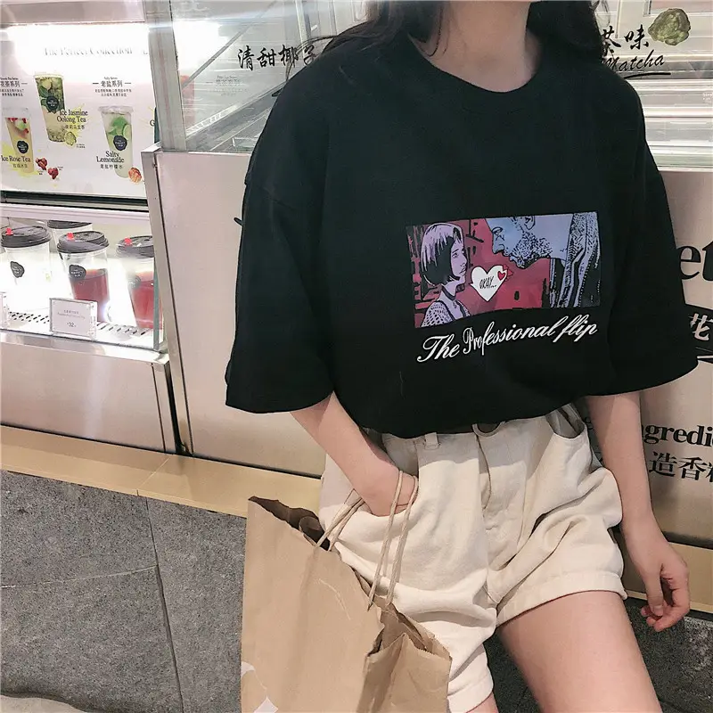 Women Loose Fit White T-Shirt 2025 Summer Harajuku Style — feature 9