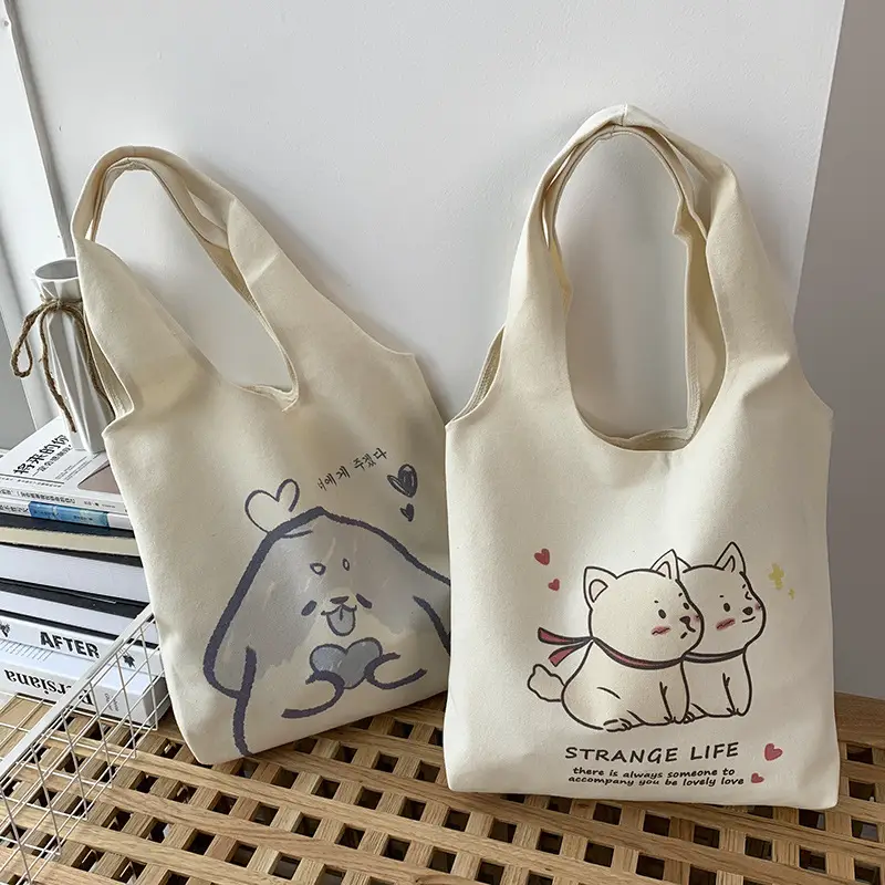Cute Korean Cat Canvas Shoulder Bag Large Capacity — feature 20
