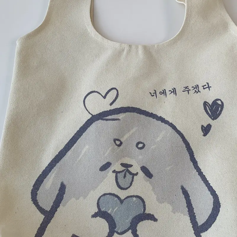 Cute Korean Cat Canvas Shoulder Bag Large Capacity — feature 8