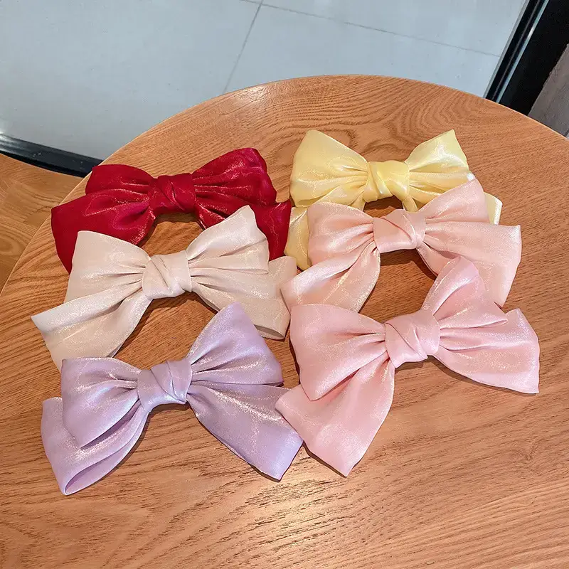 Pink Bow Hairpin for Girls Top Clip South Korea - Image 9
