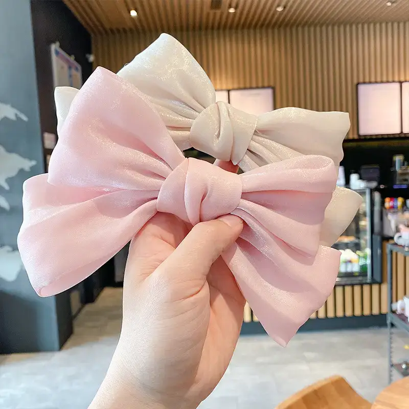 Pink Bow Hairpin for Girls Top Clip South Korea - Image 10