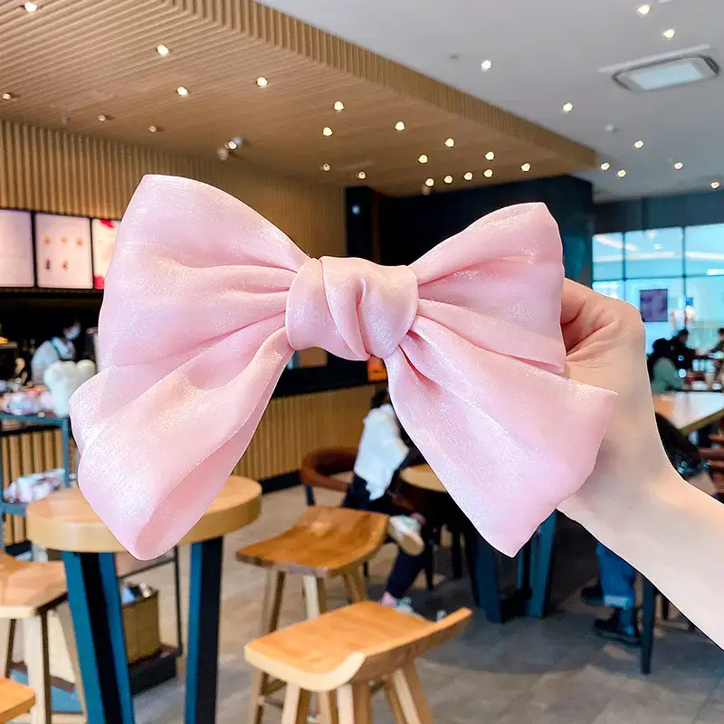 Pink Bow Hairpin for Girls Top Clip South Korea - Image 3
