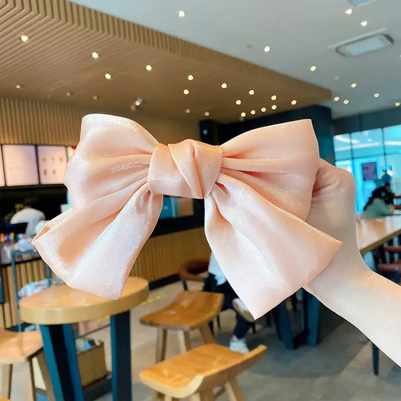 Pink Bow Hairpin for Girls Top Clip South Korea - Image 7