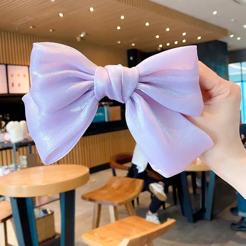Pink Bow Hairpin for Girls Top Clip South Korea - Image 8