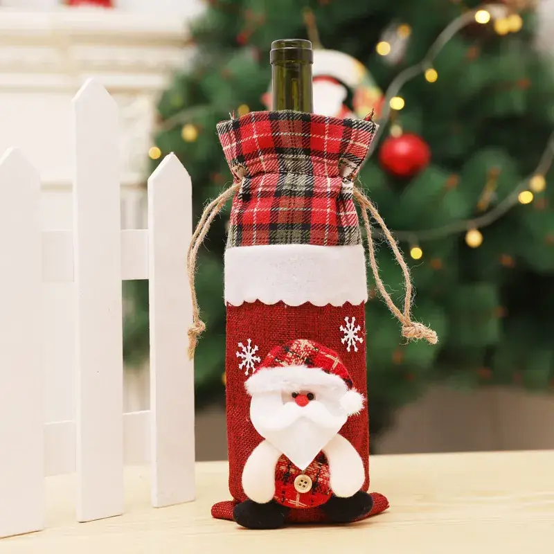 Santa Wine Bottle Decor Set for Christmas Party - Image 6