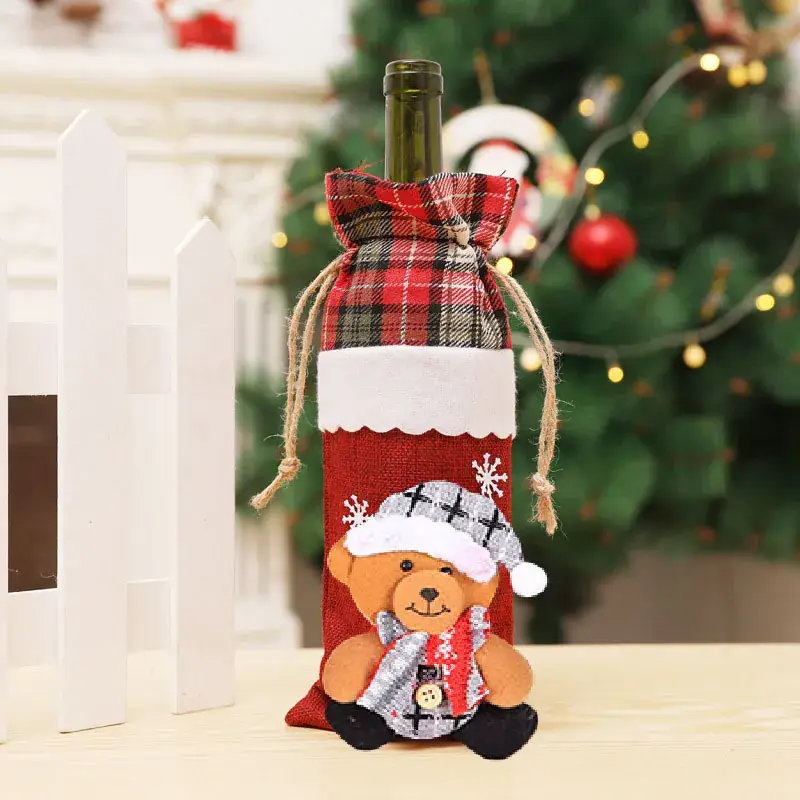 Santa Wine Bottle Decor Set for Christmas Party - Image 4