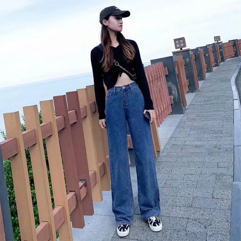 Women Wide Leg Jeans Spring 2025 High Waist Loose Fit