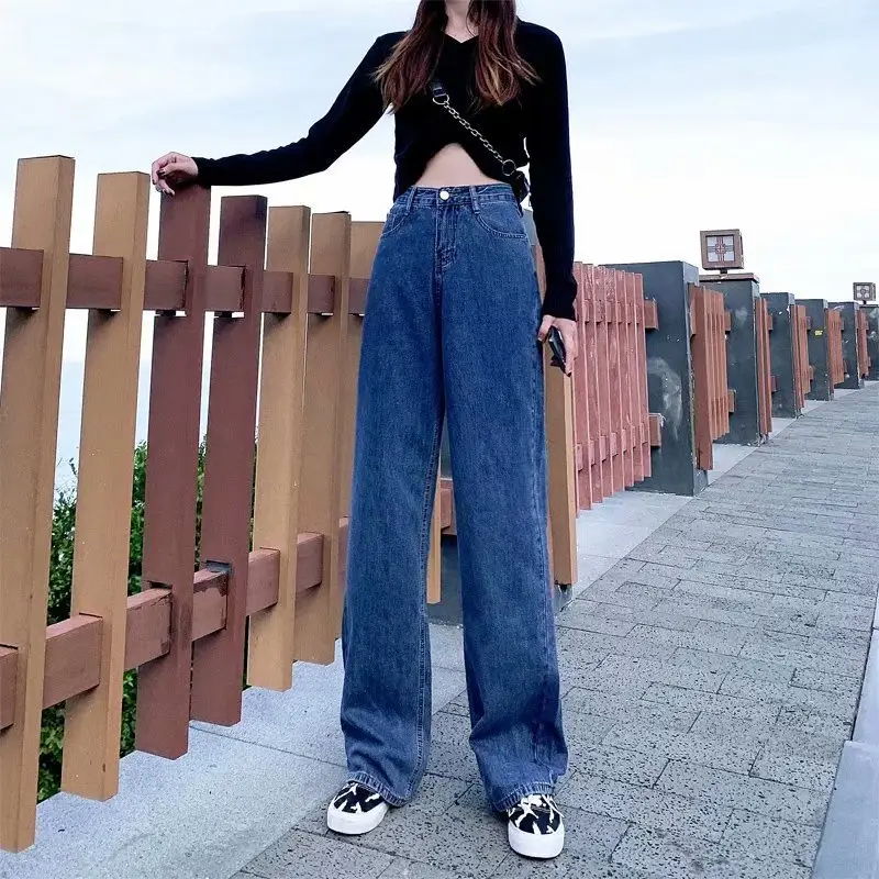 Women Wide Leg Jeans Spring 2025 High Waist Loose Fit