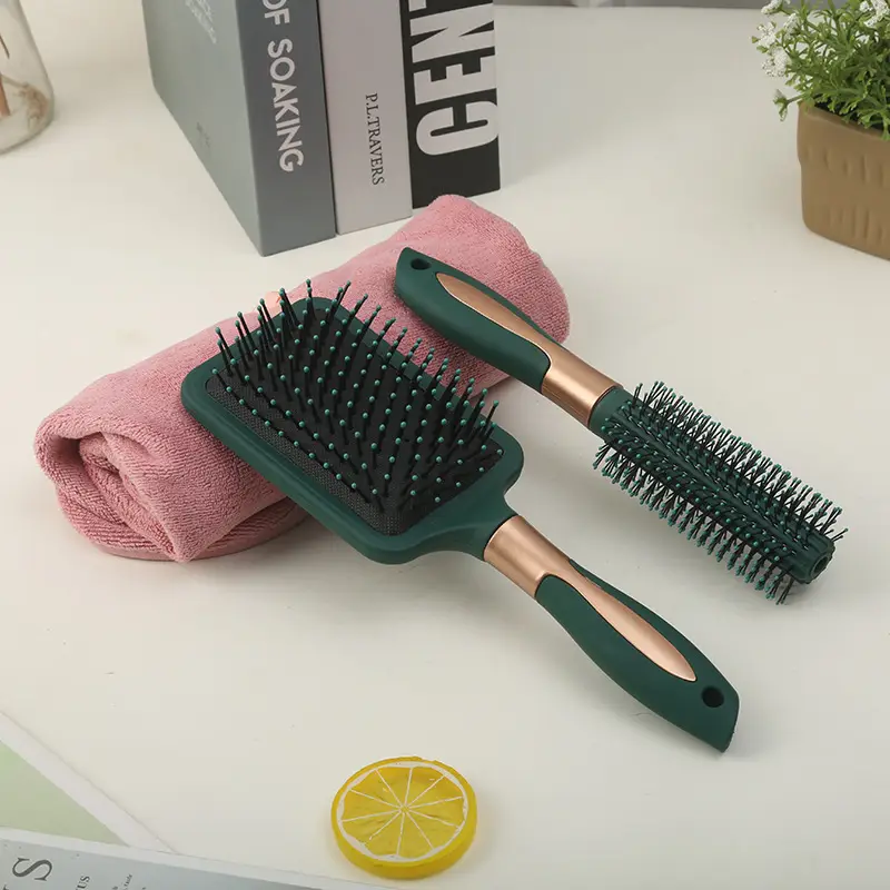 Dark Green Massage Hair Comb with Negative Ion & Air Bag - Image 4