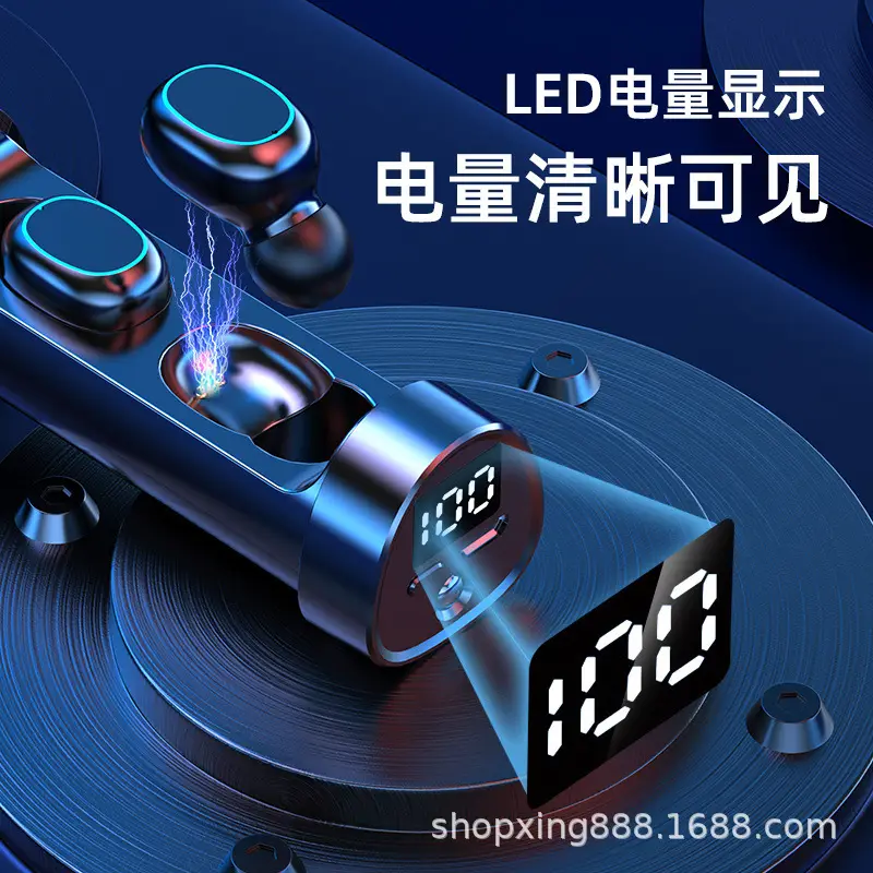 Mini True Wireless Headset with Touch Display & Bluetooth 5.2