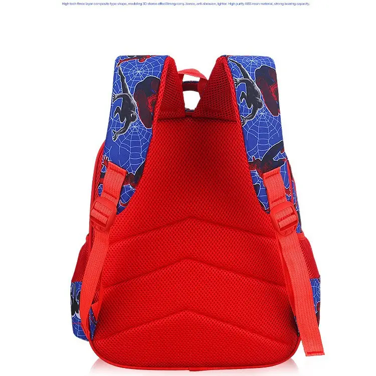 Elementary School Student Schoolbag Boy Backpack Spider Facial Makeup Kindergarten Schoolbag 1-3-6 Grade Cartoon Schoolbag 3D Model