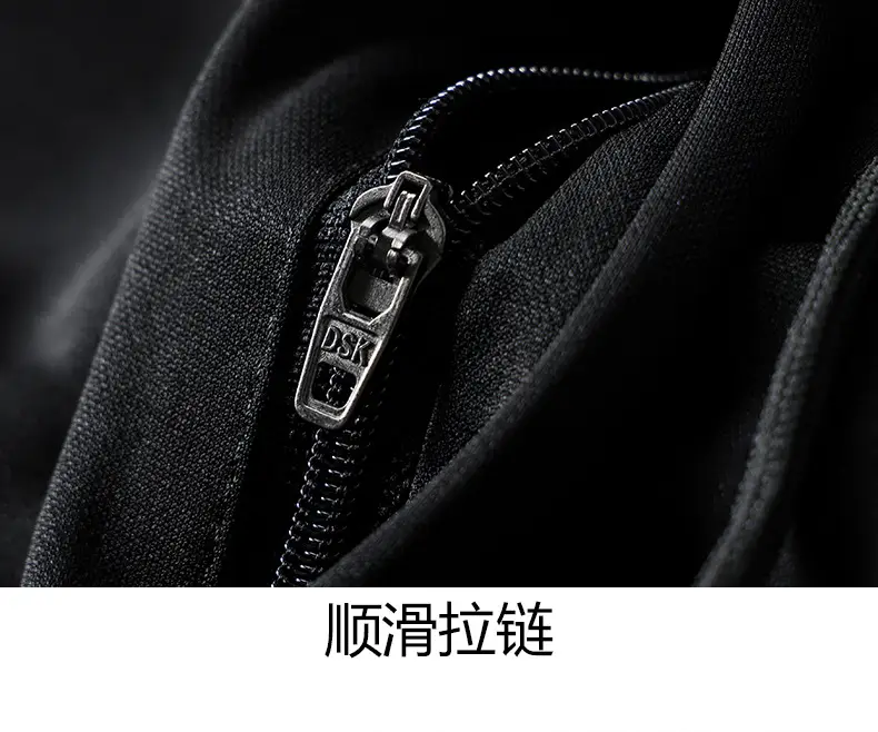Men Black Elastic Waist Casual Pants — feature 17