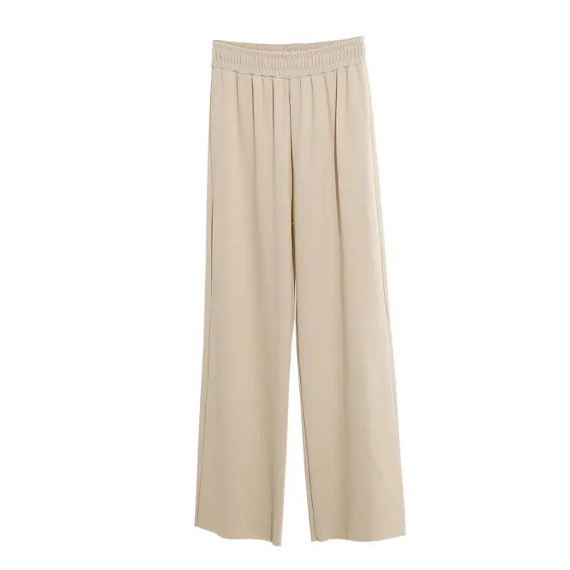 Women Pink Wide Leg Pants Summer High Waist Slimming