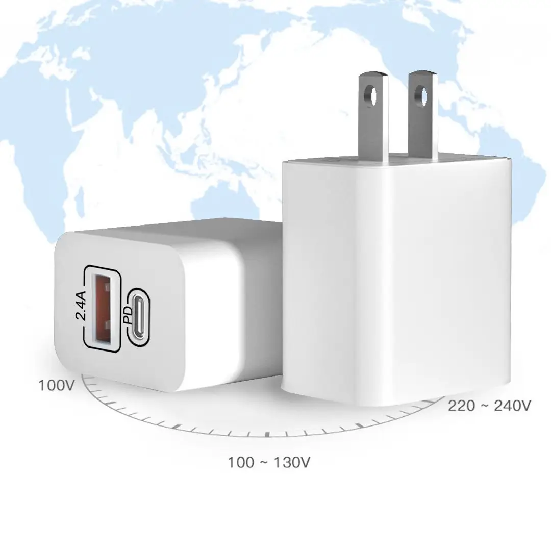 2.4A PD USB Fast Charging Head for Mobile Phones