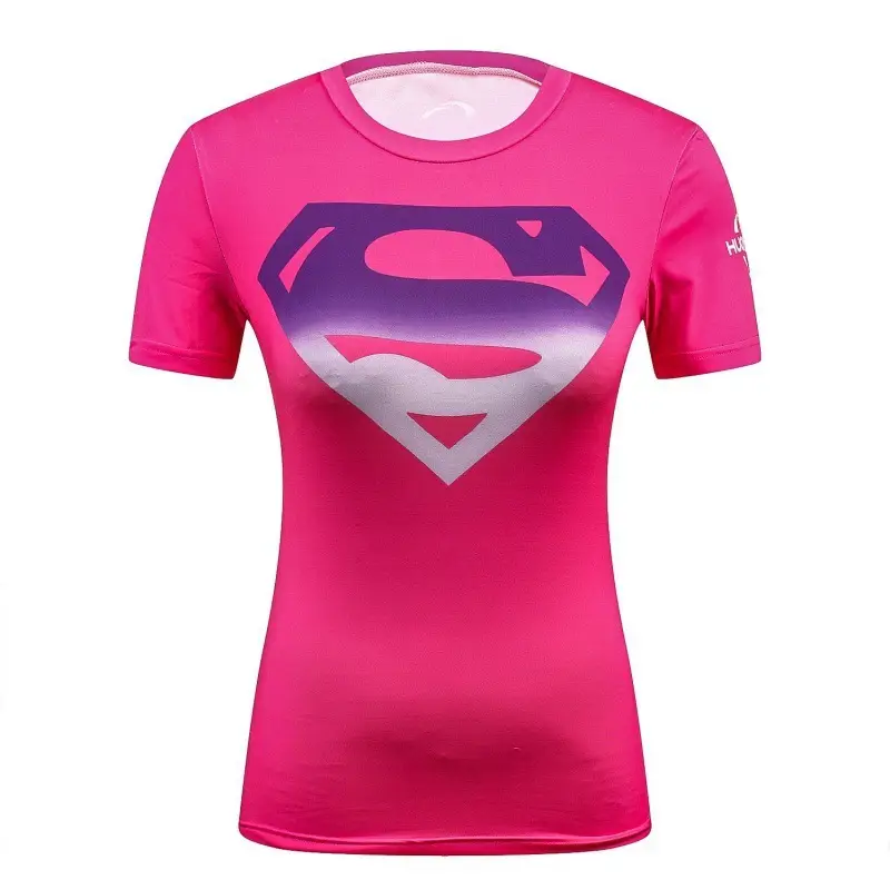 Women Captain America 3D Red T-Shirt Round Neck Casual - Image 4