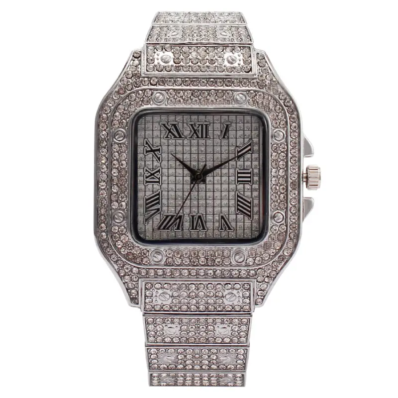 Gold Square Diamond Women's Quartz Watch - Image 5