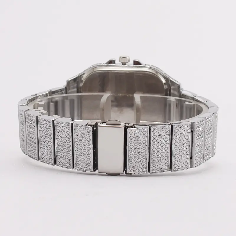 Gold Square Diamond Women's Quartz Watch - Image 7