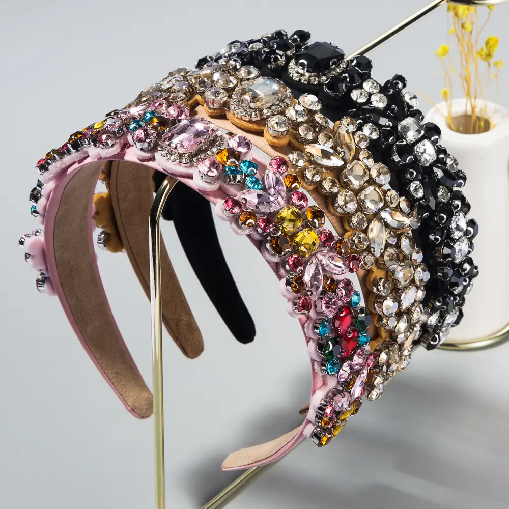 Golden Crossbody Band with Color Diamonds Full Diamond Design - Image 9