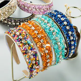 Golden Crossbody Band with Color Diamonds Full Diamond Design — feature 5