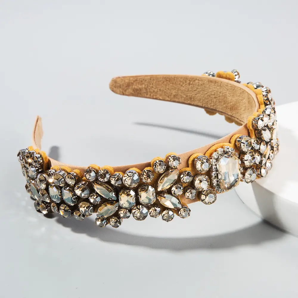 Golden Crossbody Band with Color Diamonds Full Diamond Design - Image 7