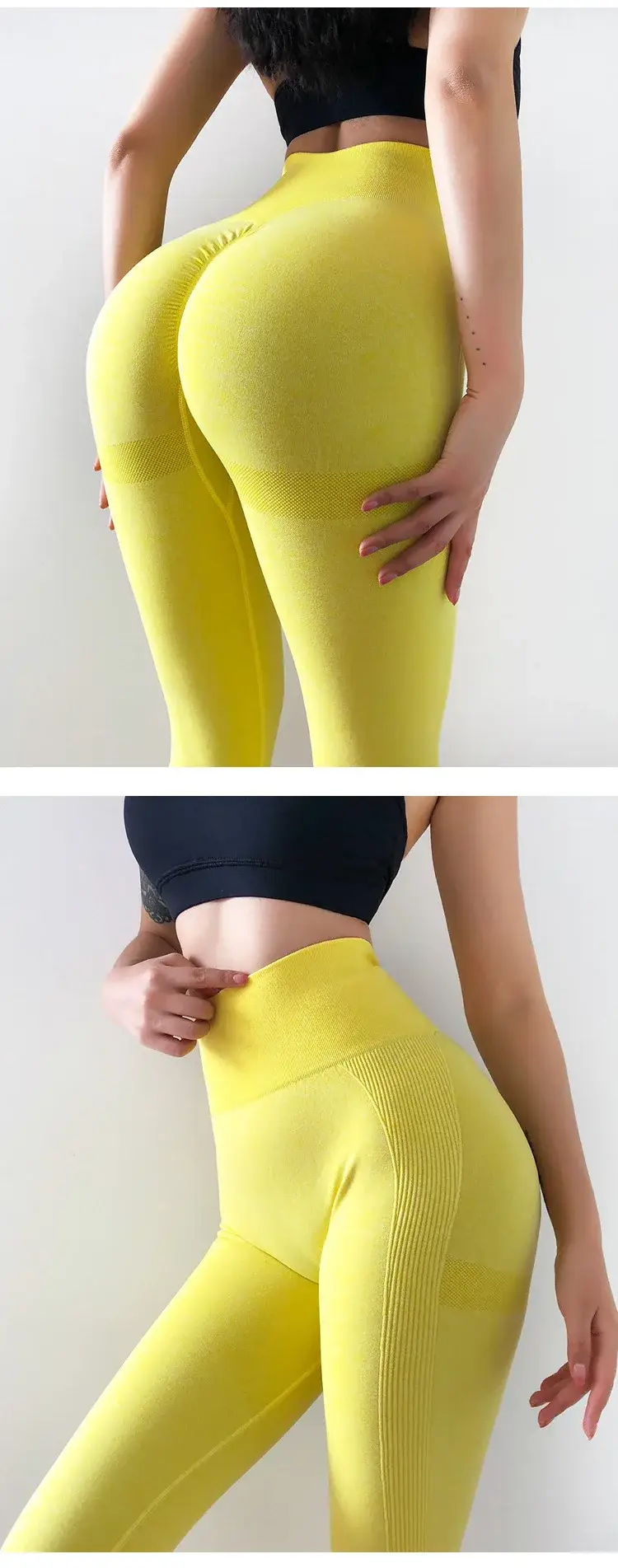 Seamless Knitted Peach Yoga Pants Women — feature 7