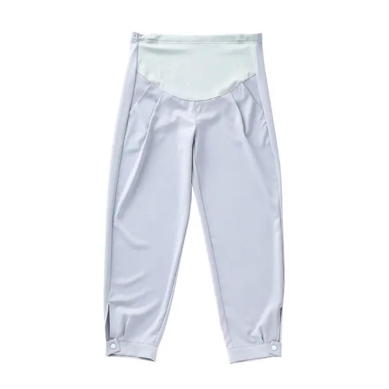 Casual Chiffon Jogger Pants Beige Slim Fit - Image 9