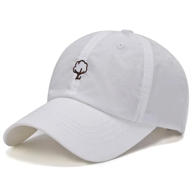 Men's Beige Embroidered Baseball Cap with Embroidered Flower - Image 4