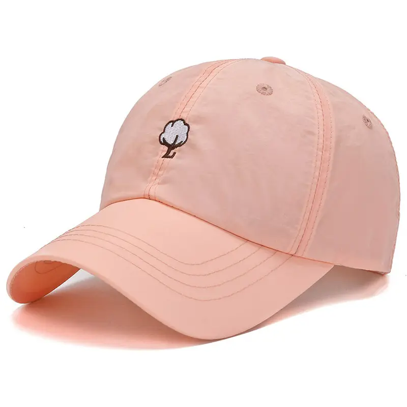 Men's Beige Embroidered Baseball Cap with Embroidered Flower - Image 5