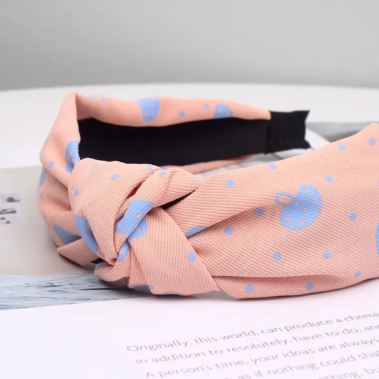 Pink Cross Knot Hair Band for Girls 24cm - Image 17